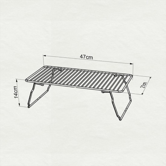 Scaffale per mobili da cucina, 22 x 47 x 14 cm - Tekno-tel