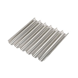 Foglio scanalato in acciaio inox per "tuiles", 35 x 31,5 cm - marchio "de Buyer"