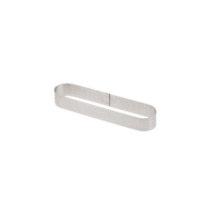 Stampo per crostate forato, acciaio inox, 14,5 x 3,5 cm - marchio "de Buyer".
