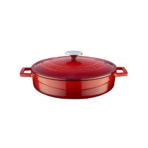 Steelpan, gietijzer, 24 cm, serie "Folk", rood - merk LAVA