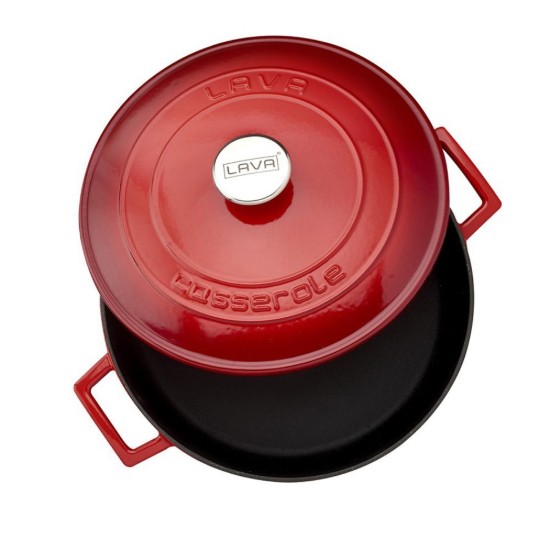 Cazo, hierro fundido, 24 cm, gama "Folk", rojo - marca LAVA