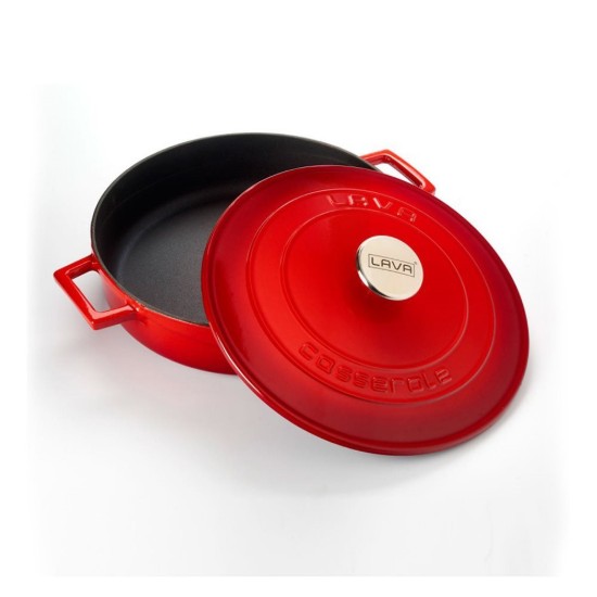 Cazo, hierro fundido, 24 cm, gama "Folk", rojo - marca LAVA