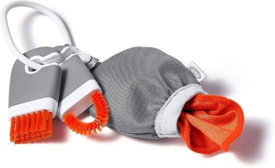 3-piece cleaning set for keyboard and laptop screen, nylon & microfiber - OXO