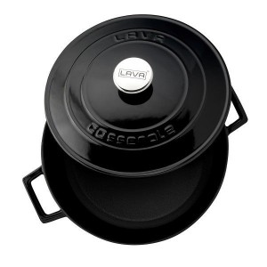 Casseruola, ghisa, 28 cm, 6,7 l, 'Folk', nero - LAVA