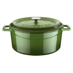 Casseruola, ghisa, 32 cm, linea "Trendy", verde - marchio LAVA