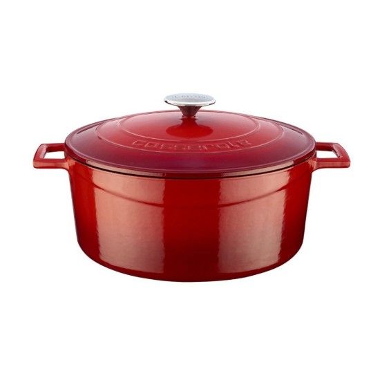 Steelpan, gietijzer, 28 cm, 6,7 l, serie "Folk", rood - merk LAVA
