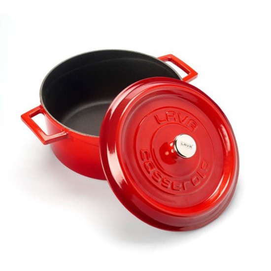 Cratita fonta 24 cm "Trendy", rosu  - LAVA