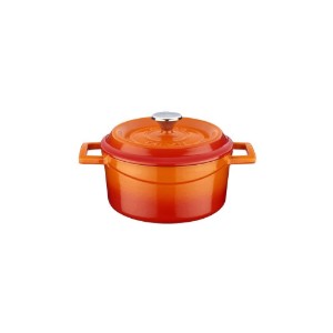 Casseruola <Trendy>, ghisa, 16 cm, colore arancio - LAVA
