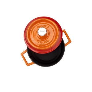Casseruola <Trendy>, ghisa, 16 cm, colore arancio - LAVA