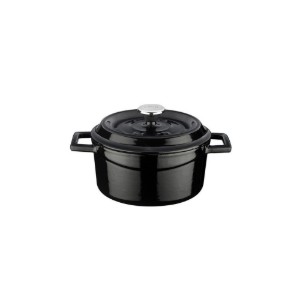 Saucepan, "Trendy" range, cast iron, 16 cm, black - LAVA brand