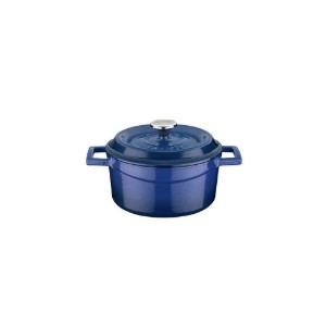 Saucepan, "Trendy" range, cast iron, 14 cm, blue - LAVA brand