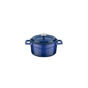 Mini-steelpan, gietijzer, 12cm/0,53L, "Trendy", Blauw - LAVA