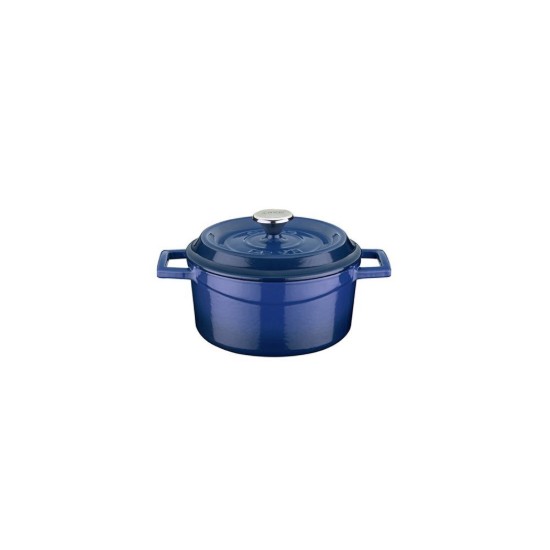 Mini-saucepan, cast iron, 12cm/0.53L, "Trendy", Blue - LAVA