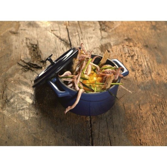 Mini-saucepan, cast iron, 12cm/0.53L, "Trendy", Blue - LAVA