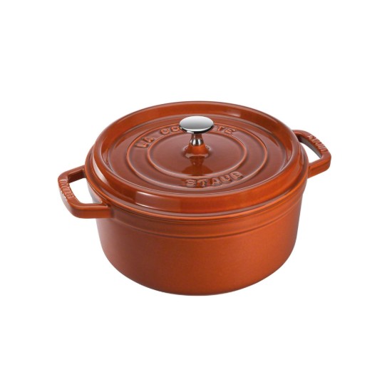 Gietijzeren Cocotte kookpot, 24 cm/3.8L, Cinnamon - Staub