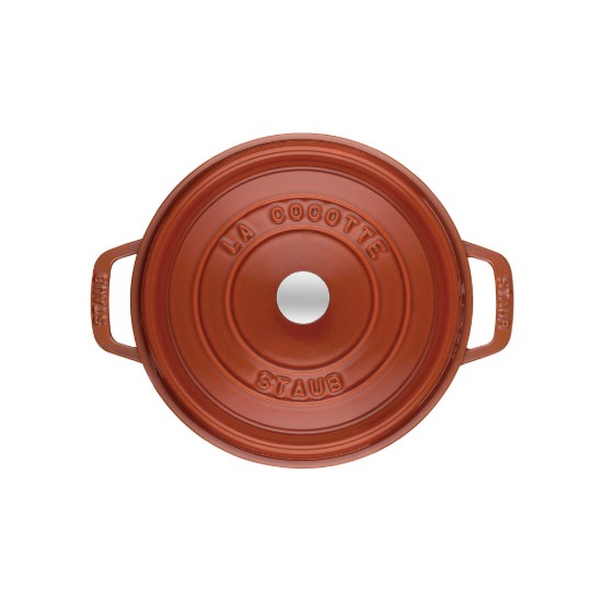 Gietijzeren Cocotte kookpot, 24 cm/3.8L, Cinnamon - Staub