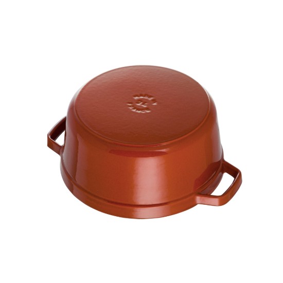 Gietijzeren Cocotte kookpot, 24 cm/3.8L, Cinnamon - Staub