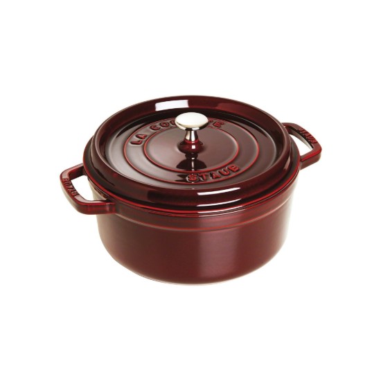 Gietijzeren Cocotte kookpot, 24 cm/3,8 l, Grenadine - Staub