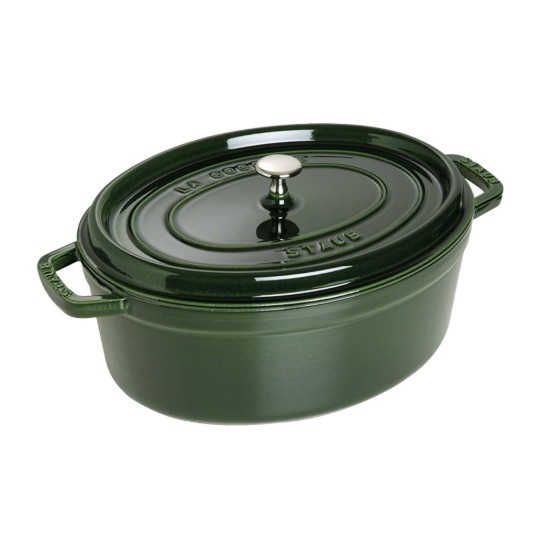 Oval Cocotte cooking pot, cast iron, 31cm/5.5L, Basil - Staub



