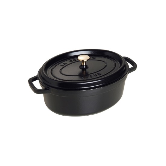 Ovalus Cocotte virimo puodas, ketaus, 23 cm / 2.35L, Black - Staub