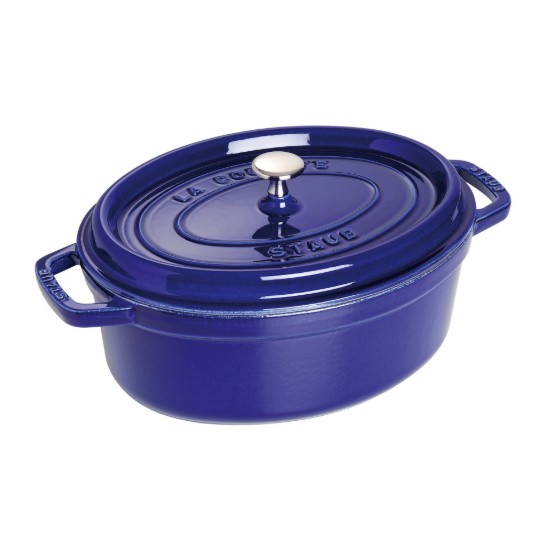 Ovale Cocotte kookpot, gietijzer, 31cm/5.5L, Dark Blue - Staub