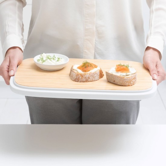 Brooddoos met bamboe deksel, 25,5 x 39,5 cm, Lichtgrijs - Brabantia