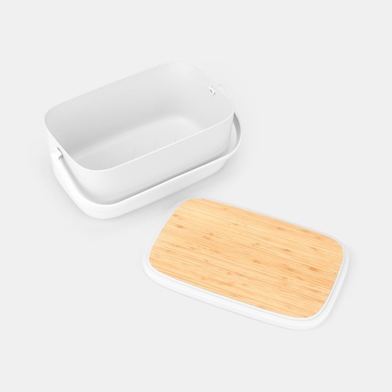 Brooddoos met bamboe deksel, 25,5 x 39,5 cm, Lichtgrijs - Brabantia