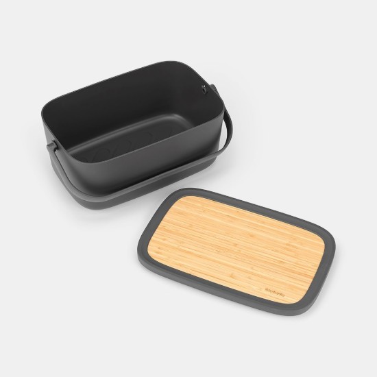 Brooddoos met bamboe deksel, 25,5 x 39,5 cm, Donkergrijs - Brabantia