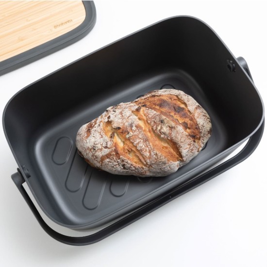 Brooddoos met bamboe deksel, 25,5 x 39,5 cm, Donkergrijs - Brabantia