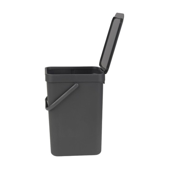 Mülleimer "Sort&Go", Kunststoff, 12 L, Grau - Brabantia
