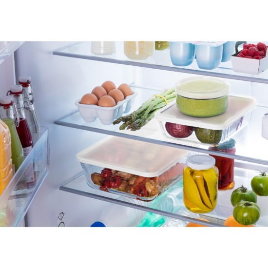 Rectangular food storage container, made from glass, with plastic lid, thermoresistant, 4 L, "Cook & Freeze" - Pyrex