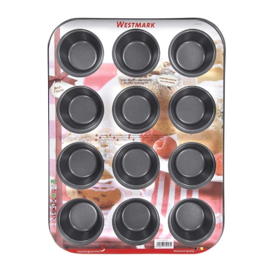 Stampo per 12 muffin, 35 x 26,5 cm, acciaio - Westmark