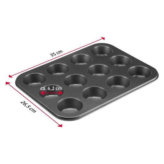 Stampo per 12 muffin, 35 x 26,5 cm, acciaio - Westmark