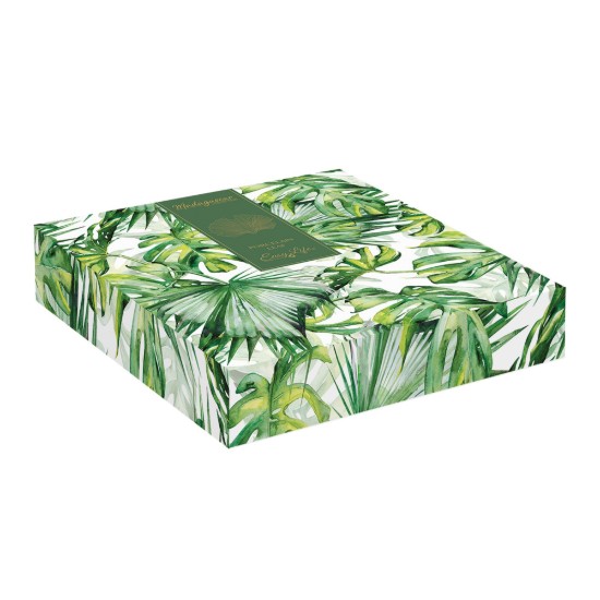 "Leaves Light Green" porseleinen schotel, 35 x 29 cm - Easy Life 
