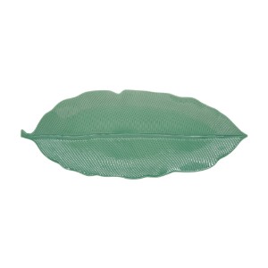 Piatto in porcellana "Leaves Light Green", 39 x 16 cm- Easy Life 