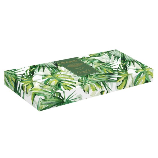 "Leaves White" porcelain platter, 39 x 16 cm - Easy Life 