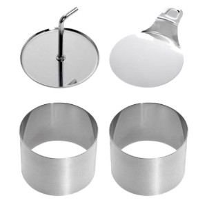 Set van 4 ronde rvs mallen, 7,5 cm - Westmark