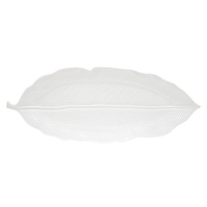 "Leaves White" porcelain platter, 47 x 19 cm - Easy Life 
