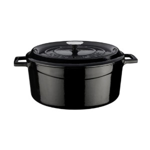 Casseruola, ghisa, 28 cm, linea "Trendy", nera - marca LAVA