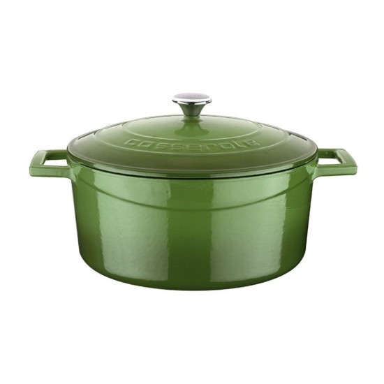 Casserole, fonte, 28 cm, "Folk", vert - Marque LAVA