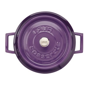Saucepan, cast iron, 24 cm, "Trendy", purple - LAVA brand