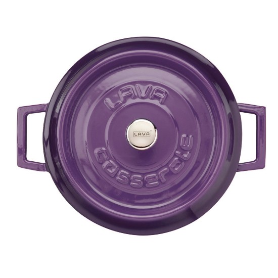 Saucepan, cast iron, 24 cm, "Trendy", purple - LAVA brand