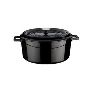 Casseruola, ghisa, 24 cm, gamma "Trendy", nero - marca LAVA