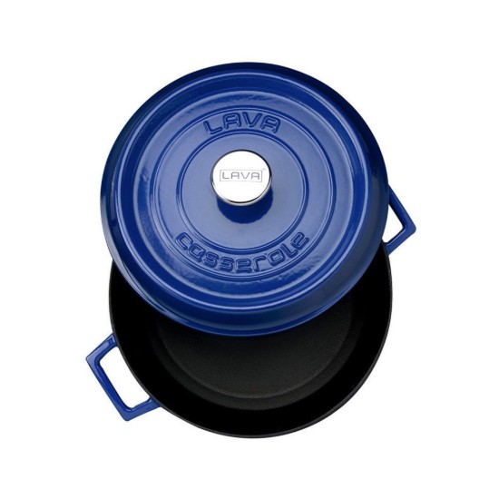 Saucepan, cast iron, 24 cm, "Trendy", blue - LAVA