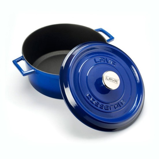 Saucepan, cast iron, 24 cm, "Trendy", blue - LAVA