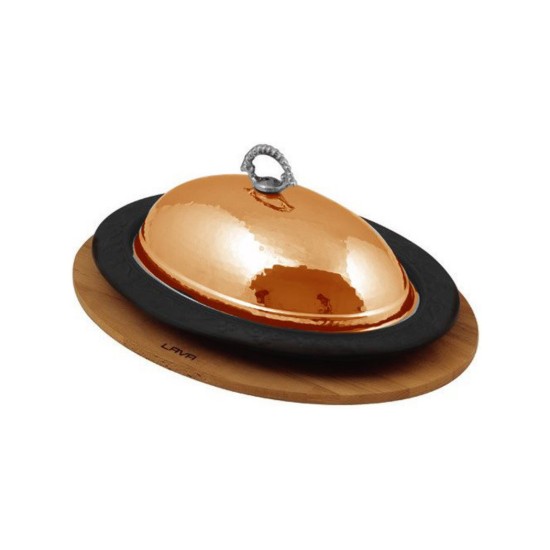 Conjunto de prato de servir e bandeja oval, 32 x 23 cm, LAVA