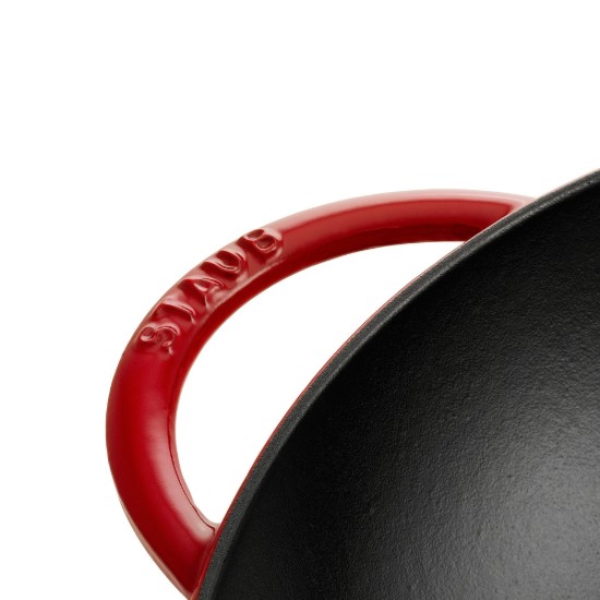  Wok pan, cast iron, 37 cm, Cherry - Staub