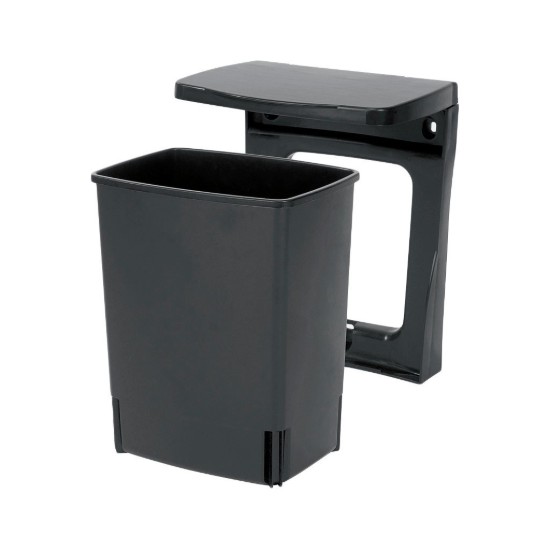 Inbouw prullenbak, kunststof, 10 L, Zwart - Brabantia
