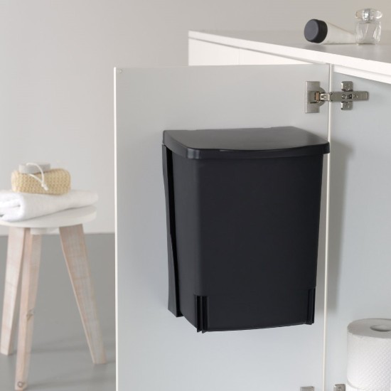 Inbouw prullenbak, kunststof, 10 L, Zwart - Brabantia