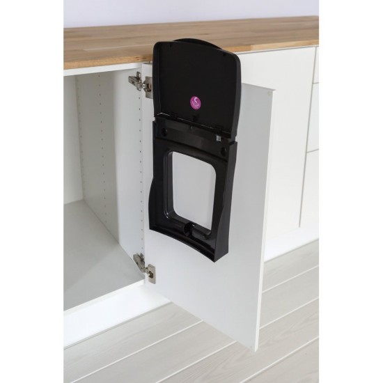 Inbouw prullenbak, kunststof, 10 L, Zwart - Brabantia